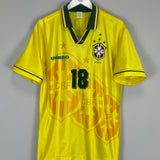 1994/97 BRAZIL RONALDINHO #18 HOME SHIRT (L) UMBRO