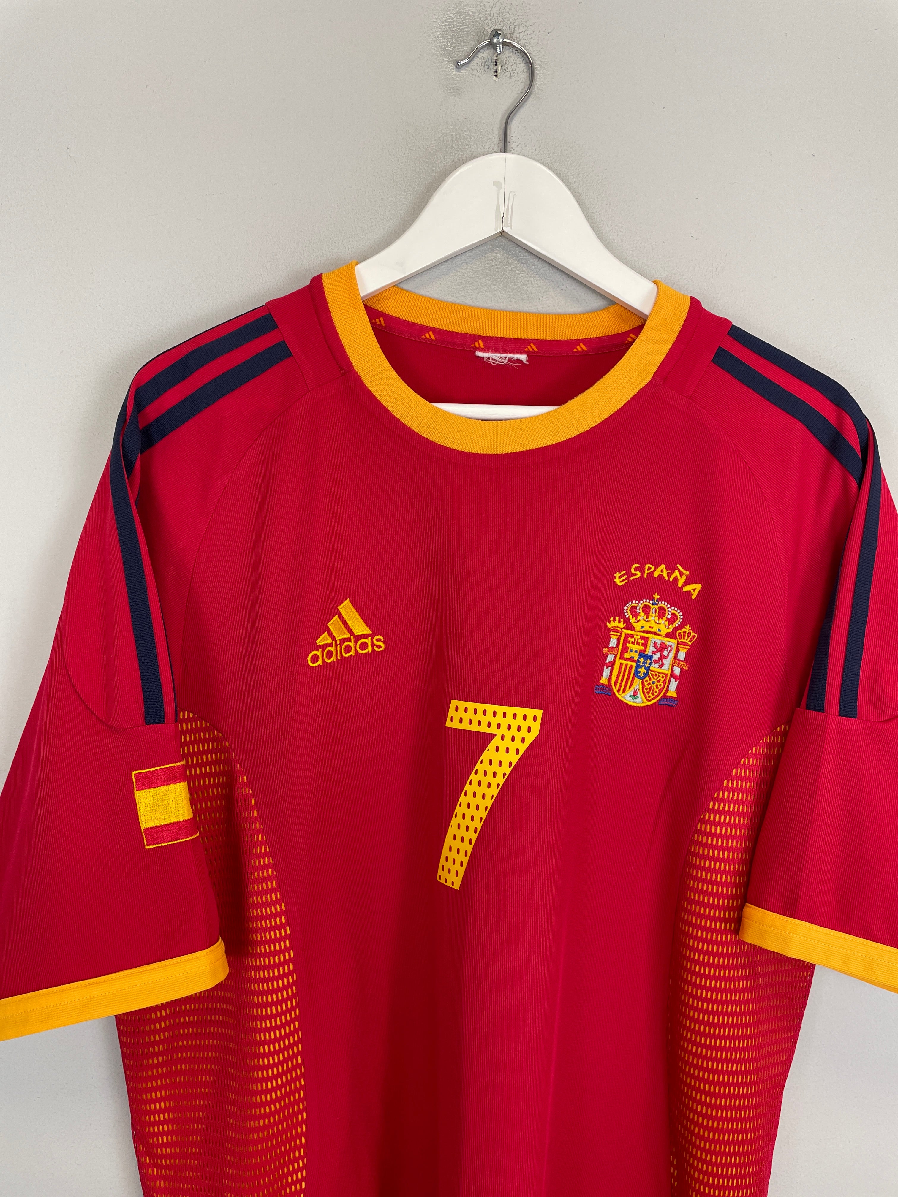 Shop 2002/04 SPAIN RAUL #7 HOME SHIRT (L) ADIDAS, classic football shirts, vintage football shirts & retro soccer jerseys at Cult Kits