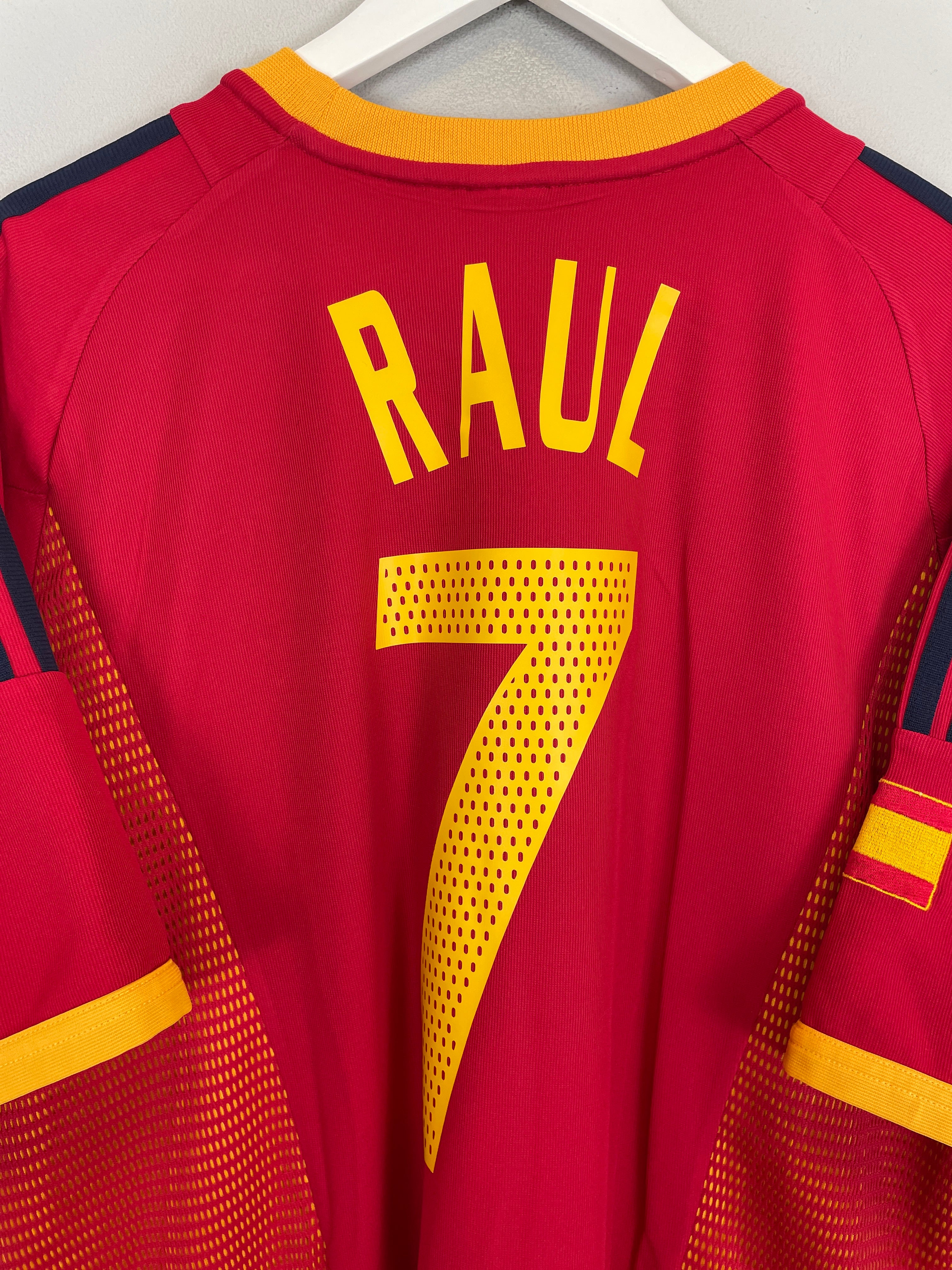 Shop 2002/04 SPAIN RAUL #7 HOME SHIRT (L) ADIDAS, classic football shirts, vintage football shirts & retro soccer jerseys at Cult Kits