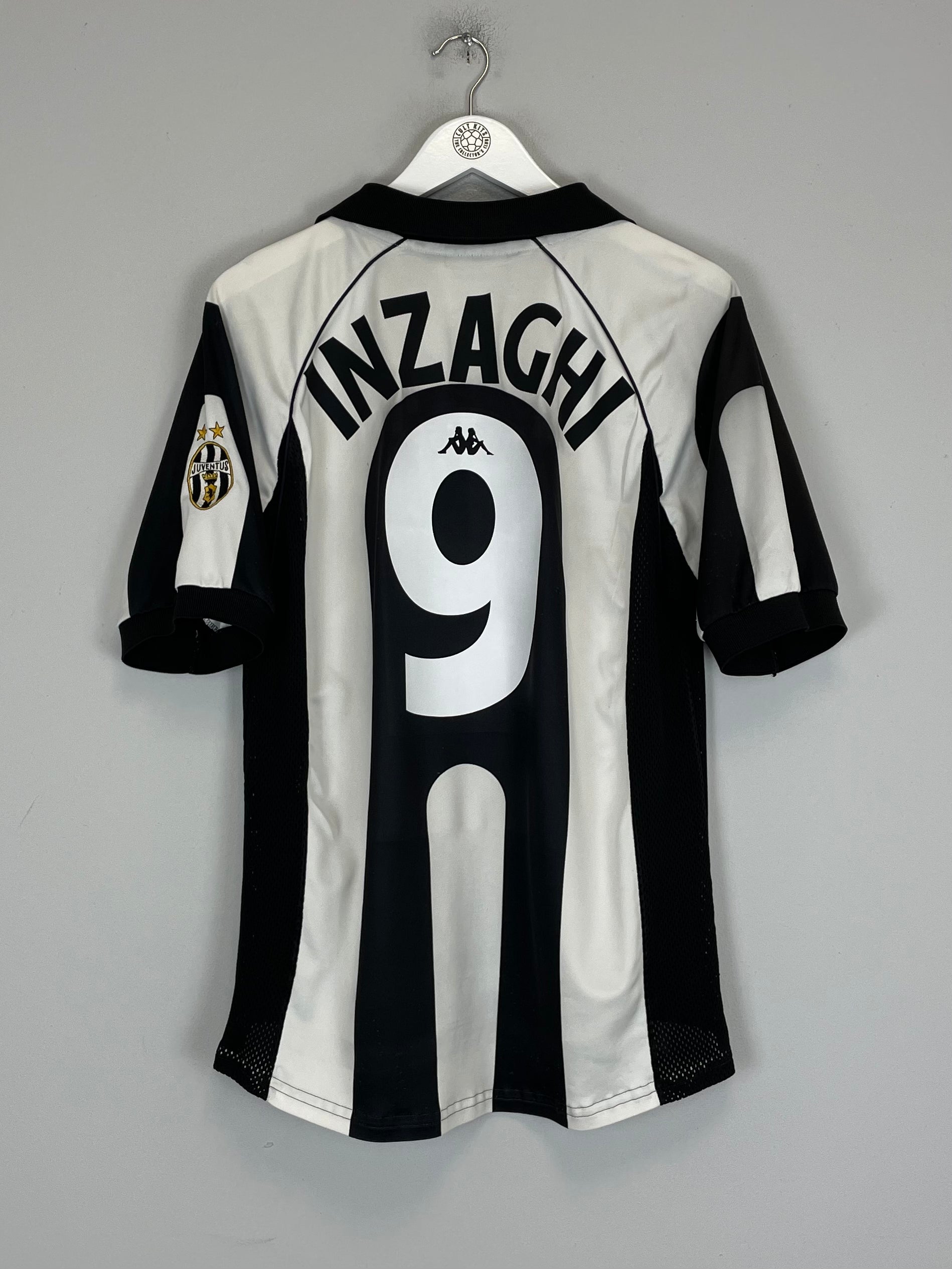 Shop 1997/98 JUVENTUS INZAGHI #9 HOME SHIRT (L) KAPPA, classic football shirts, vintage football shirts & retro soccer jerseys at Cult Kits