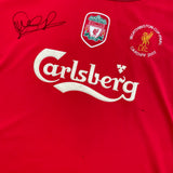 2002/04 Liverpool Heskey #8 *Signed* Worthington Cup Home Shirt (L) Reebok