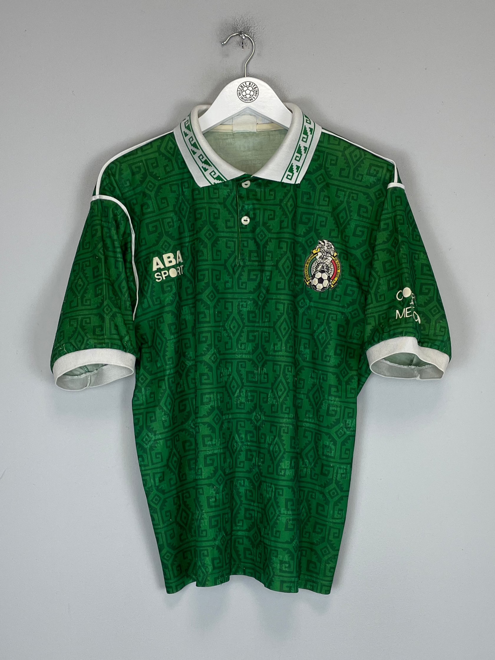 Shop 1993/95 MEXICO HOME SHIRT (S) ABA SPORT, classic football shirts, vintage football shirts & retro soccer jerseys at Cult Kits