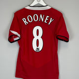 2004/06 MANCHESTER UNITED ROONEY #8 HOME SHIRT (S) NIKE