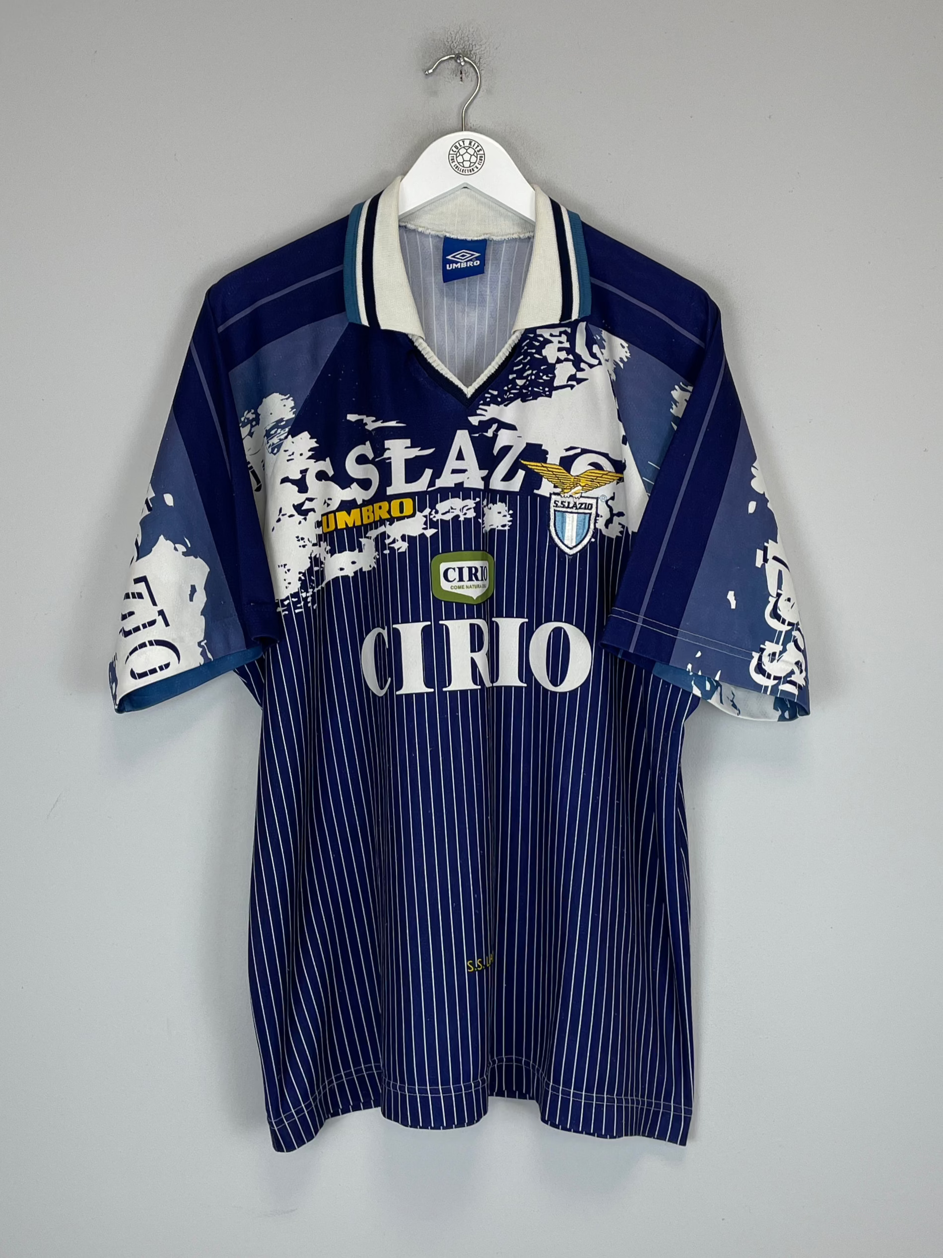 Shop 1996/98 LAZIO AWAY SHIRT (XL) UMBRO, classic football shirts, vintage football shirts & retro soccer jerseys at Cult Kits