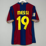 2007/08 BARCELONA MESSI #19 HOME SHIRT (M) NIKE
