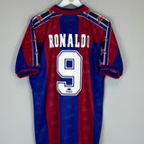 1995/96 BARCELONA RONALDO #9 HOME SHIRT (M) KAPPA