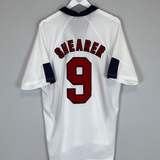 Shop 1997/99 ENGLAND SHEARER #9 HOME SHIRT (XL) UMBRO, classic football shirts, vintage football shirts & retro soccer jerseys at Cult Kits