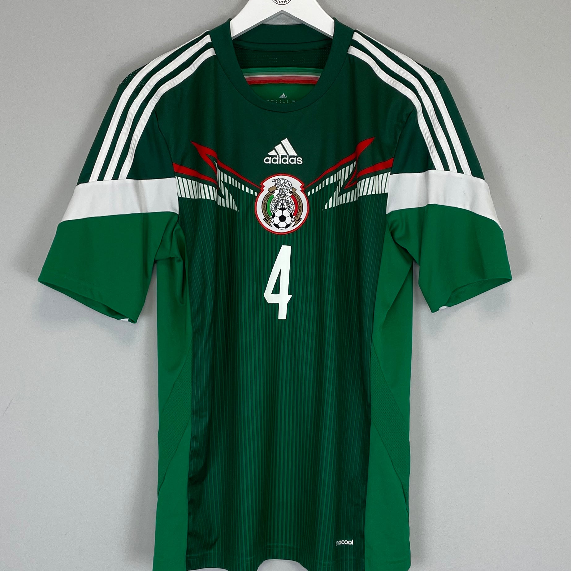 Shop 2014/15 MEXICO R.MARQUEZ #4 HOME SHIRT (M) ADIDAS, classic football shirts, vintage football shirts & retro soccer jerseys at Cult Kits