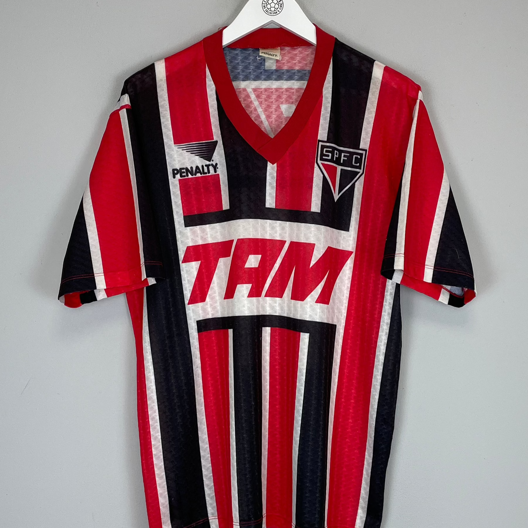 Shop 1993/94 SAO PAULO AWAY SHIRT (L) PENALTY, classic football shirts, vintage football shirts & retro soccer jerseys at Cult Kits
