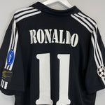 Shop 2002/03 REAL MADRID RONALDO #11 *CENTENARY* AWAY SHIRT (XL) ADIDAS, classic football shirts, vintage football shirts & retro soccer jerseys at Cult Kits