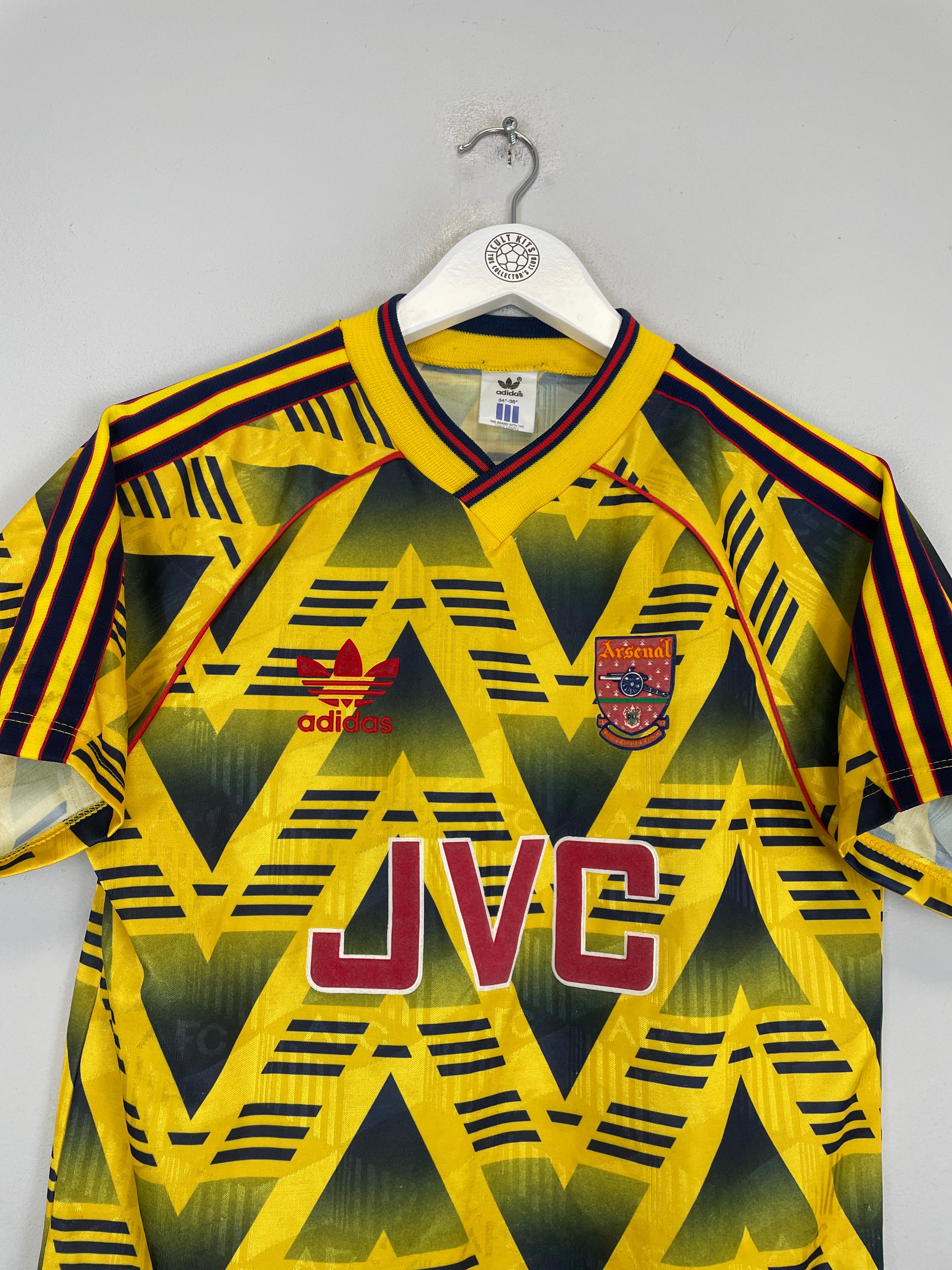 Shop 1991/93 ARSENAL AWAY SHIRT (S) ADIDAS, classic football shirts, vintage football shirts & retro soccer jerseys at Cult Kits