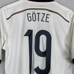 Shop 2014/15 GERMANY GOTZE #19 HOME SHIRT (M) ADIDAS, classic football shirts, vintage football shirts & retro soccer jerseys at Cult Kits