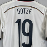 Shop 2014/15 GERMANY GOTZE #19 HOME SHIRT (M) ADIDAS, classic football shirts, vintage football shirts & retro soccer jerseys at Cult Kits