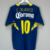 Shop 2005/06 CLUB AMERICA C.BLANCO #10 AWAY SHIRT (M) NIKE, classic football shirts, vintage football shirts & retro soccer jerseys at Cult Kits