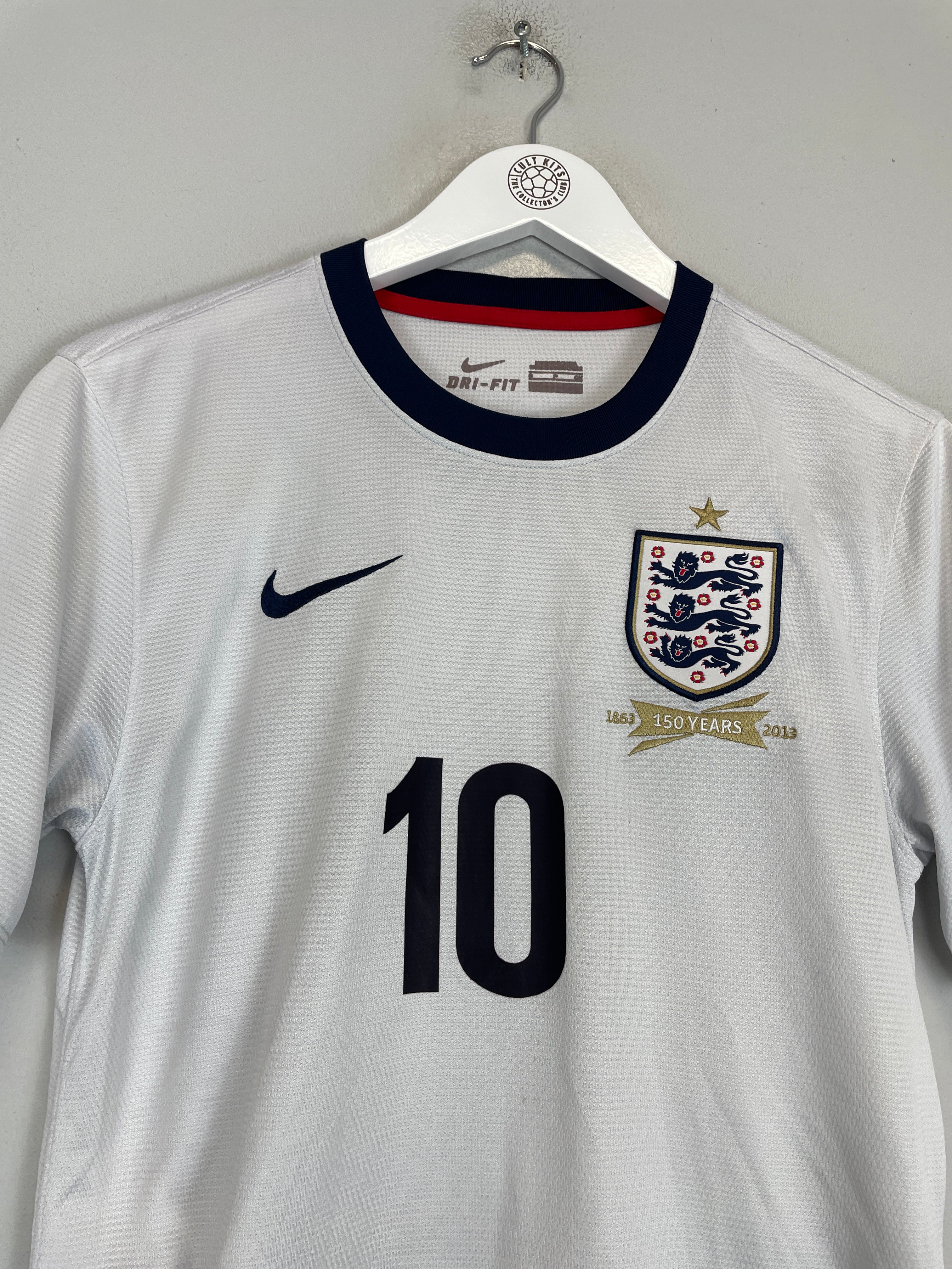 Shop 2013 ENGLAND ROONEY #10 *150 YEARS* HOME SHIRT (S) NIKE, classic football shirts, vintage football shirts & retro soccer jerseys at Cult Kits