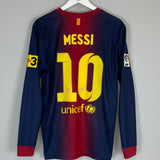 2012/13 BARCELONA MESSI #10 L/S HOME SHIRT (M) NIKE