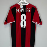 2003/04 MANCHESTER CITY FOWLER #8 *BNWT* AWAY SHIRT (M) REEBOK