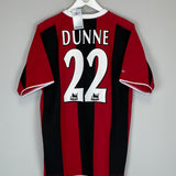 2003/04 MANCHESTER CITY DUNNE #22 *BNWT* AWAY SHIRT (M) REEBOK