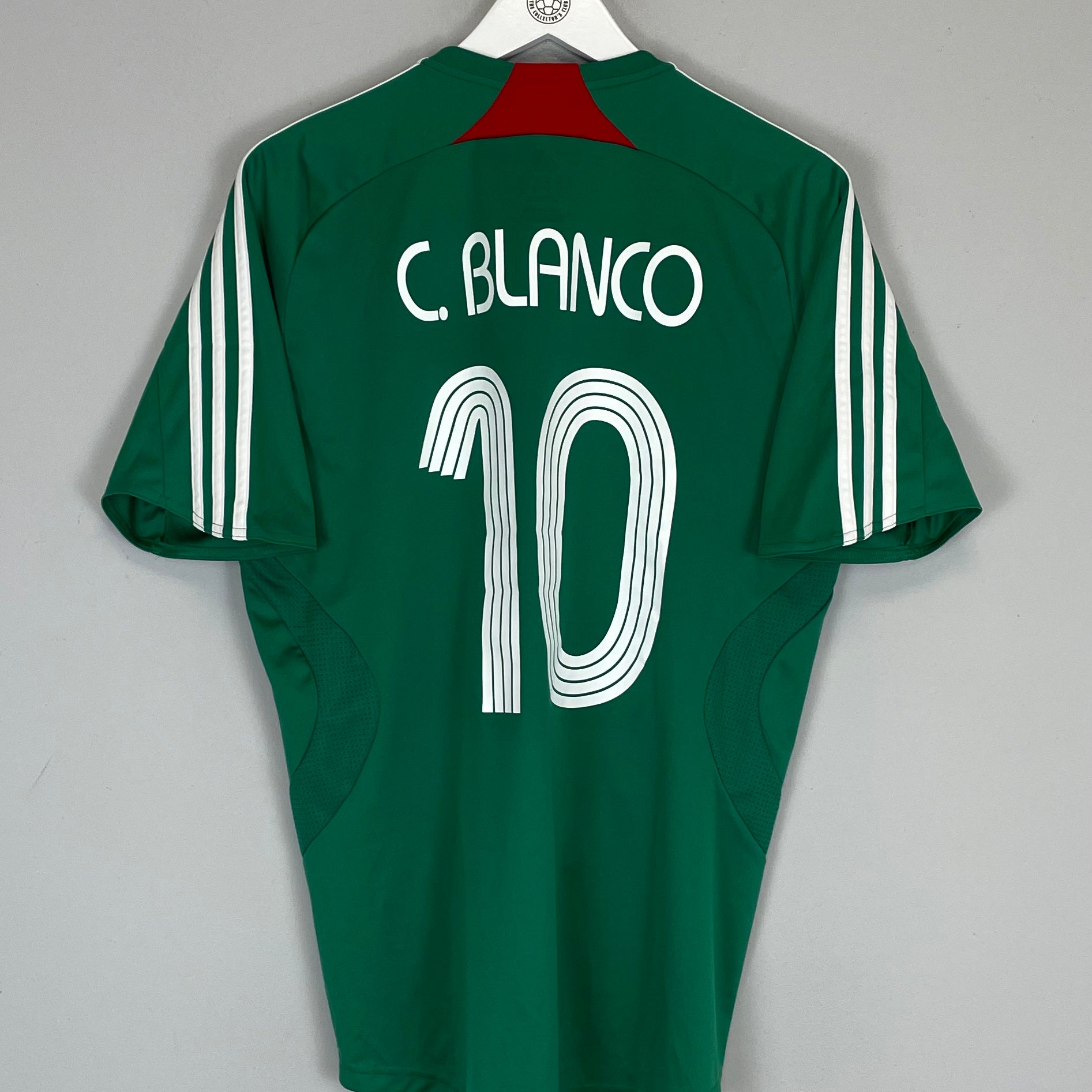 Shop 2007/08 MEXICO C.BLANCO #10 HOME SHIRT (M) ADIDAS, classic football shirts, vintage football shirts & retro soccer jerseys at Cult Kits