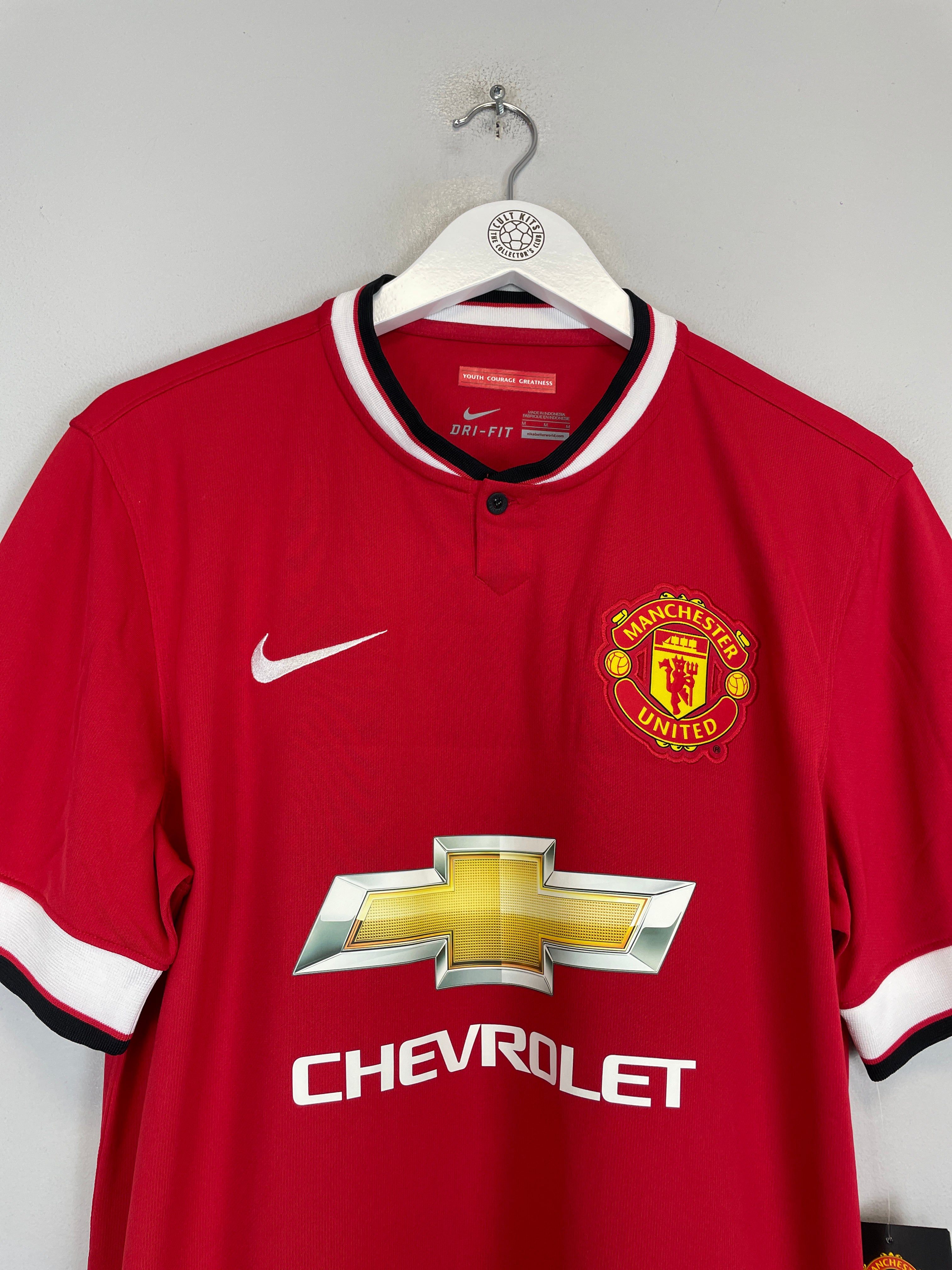Shop 2014/15 MANCHESTER UNITED V.PERSIE #20 *BNWT* HOME SHIRT (M) NIKE, classic football shirts, vintage football shirts & retro soccer jerseys at Cult Kits