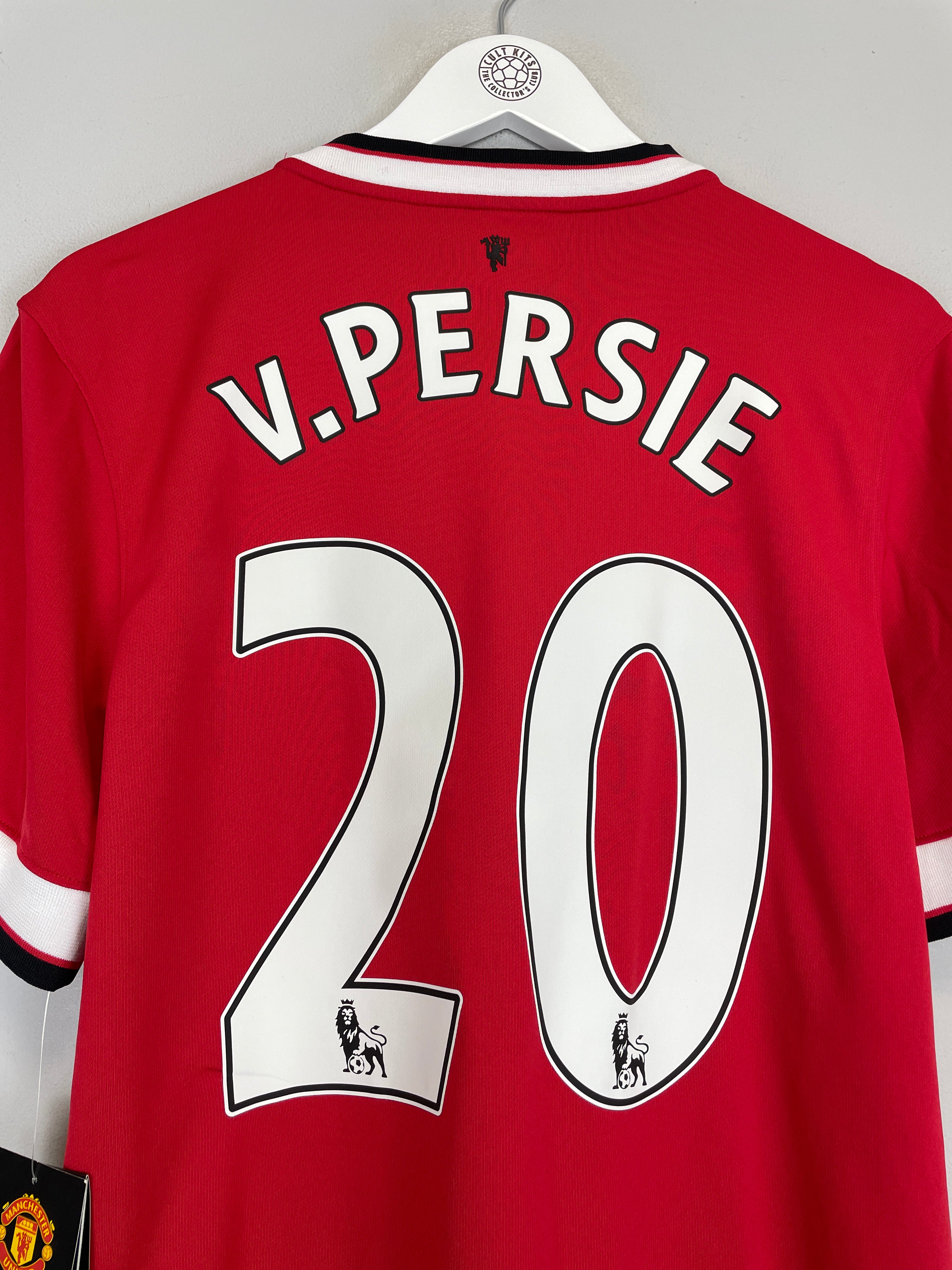 Shop 2014/15 MANCHESTER UNITED V.PERSIE #20 *BNWT* HOME SHIRT (M) NIKE, classic football shirts, vintage football shirts & retro soccer jerseys at Cult Kits