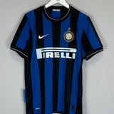Shop 2009/10 INTER MILAN ETO'O #9 HOME SHIRT (M) NIKE, classic football shirts, vintage football shirts & retro soccer jerseys at Cult Kits