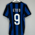 Shop 2009/10 INTER MILAN ETO'O #9 HOME SHIRT (M) NIKE, classic football shirts, vintage football shirts & retro soccer jerseys at Cult Kits