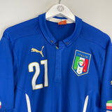 Shop 2014/15 ITALY PIRLO #21 HOME SHIRT (M) PUMA, classic football shirts, vintage football shirts & retro soccer jerseys at Cult Kits