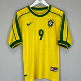1998/00 BRAZIL RONALDO #9 *CUSTOMISED* HOME SHIRT (S*) NIKE