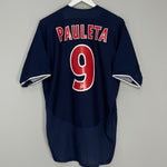 Shop 2002/03 PSG PAULETA #9 HOME SHIRT (L) NIKE, classic football shirts, vintage football shirts & retro soccer jerseys at Cult Kits