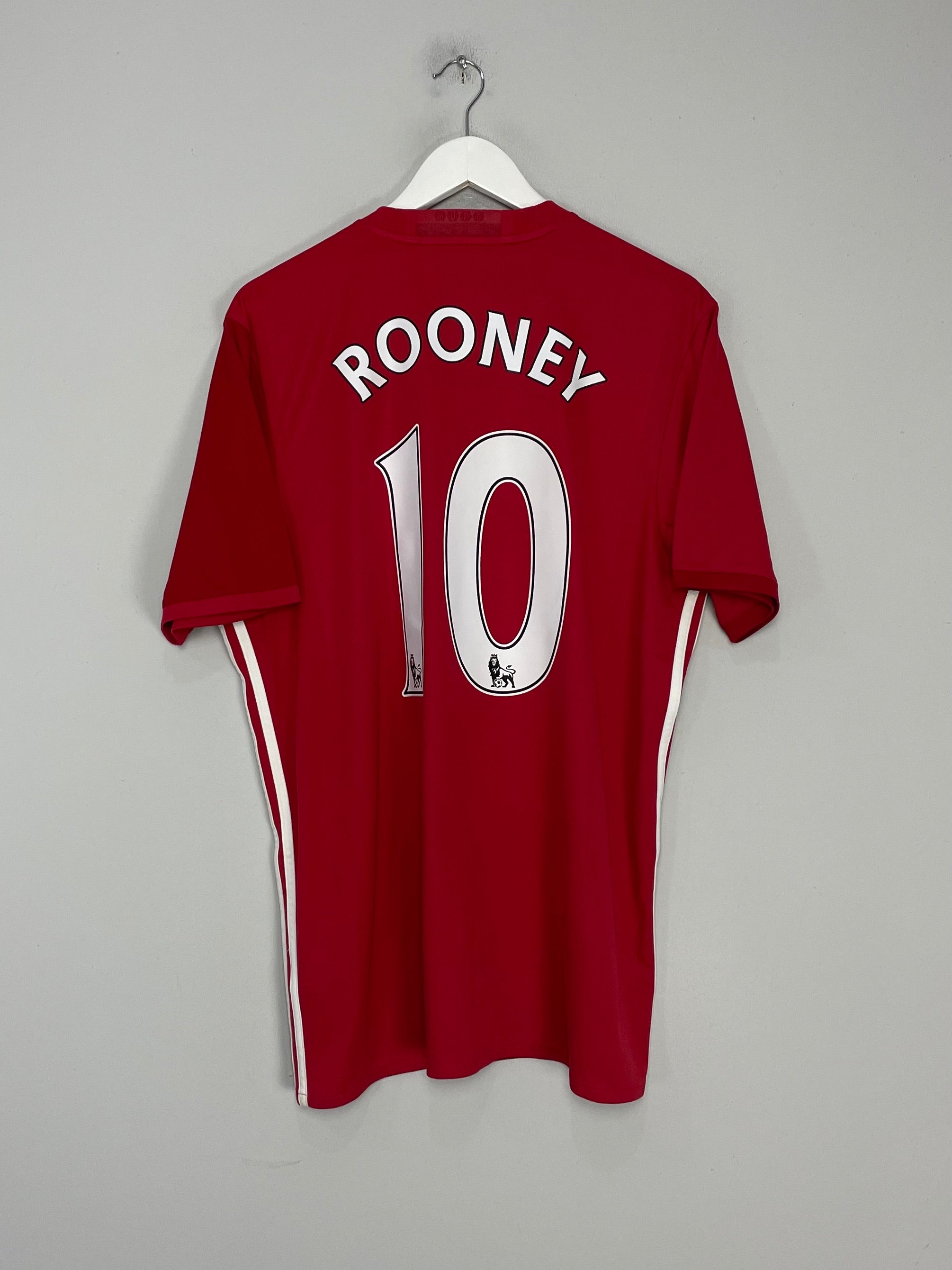 Shop 2016/17 MANCHESTER UNITED ROONEY #10 HOME SHIRT (XL) ADIDAS, classic football shirts, vintage football shirts & retro soccer jerseys at Cult Kits
