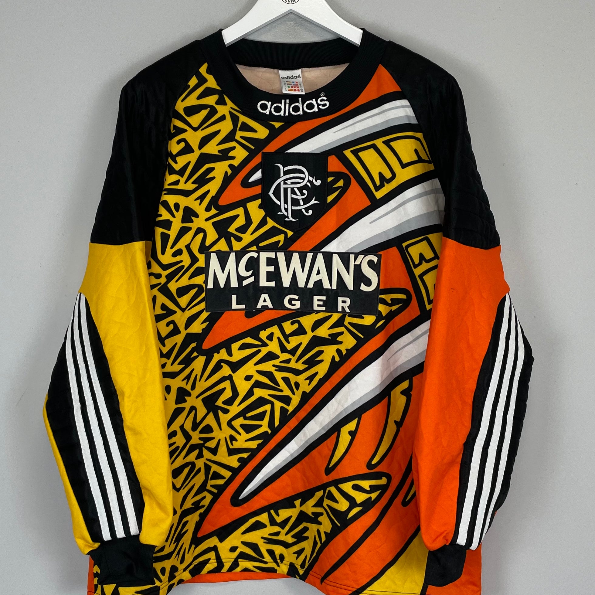 Shop 1995/96 RANGERS GK SHIRT (XL) ADIDAS, classic football shirts, vintage football shirts & retro soccer jerseys at Cult Kits