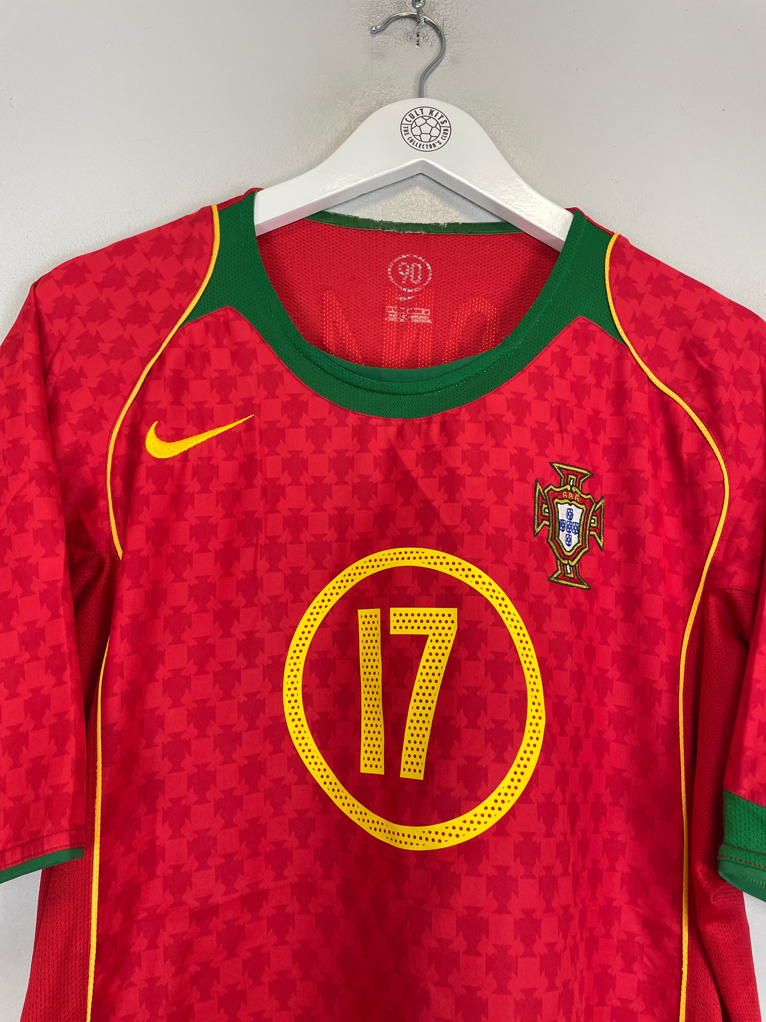 Shop 2004/06 PORTUGAL C.RONALDO #17 HOME SHIRT (L) NIKE, classic football shirts, vintage football shirts & retro soccer jerseys at Cult Kits