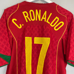 Shop 2004/06 PORTUGAL C.RONALDO #17 HOME SHIRT (L) NIKE, classic football shirts, vintage football shirts & retro soccer jerseys at Cult Kits