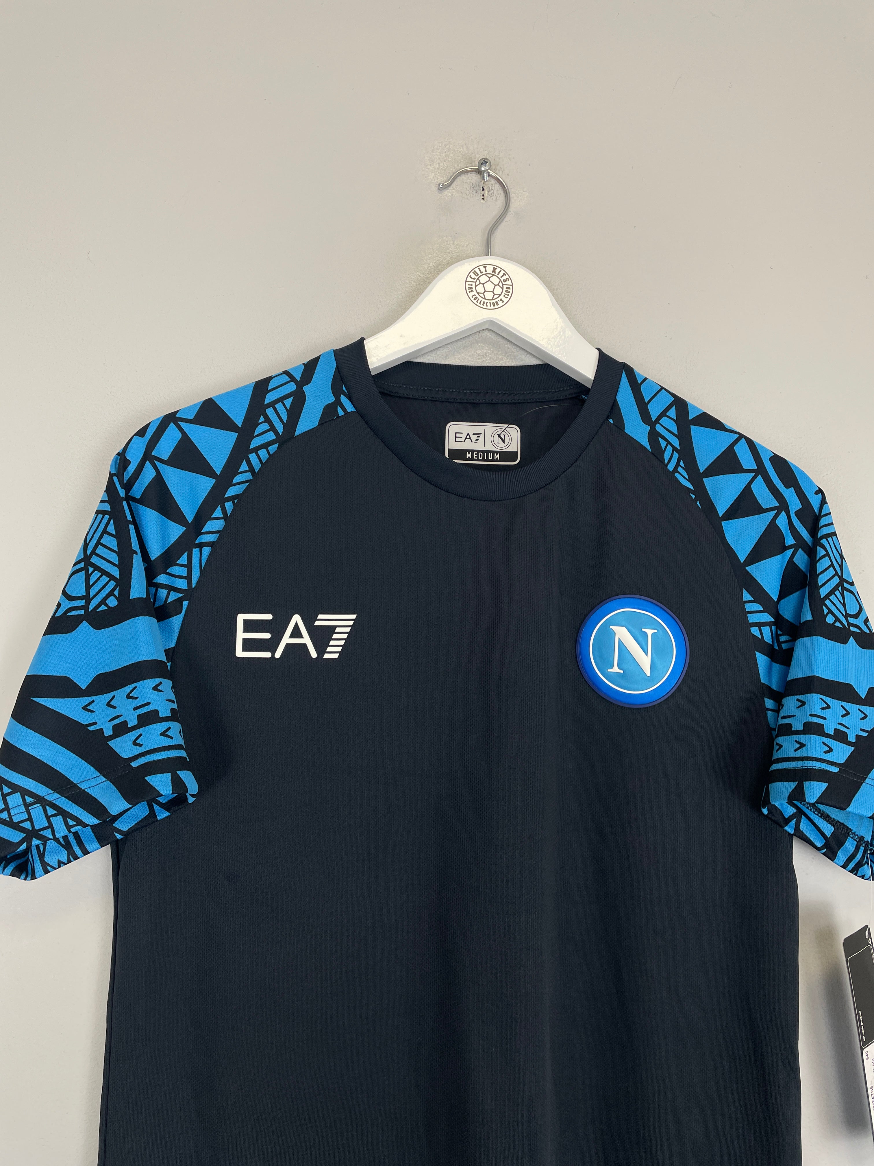 Shop 2023/24 NAPOLI *BNWT* TRAINING SHIRT (M) EA7, classic football shirts, vintage football shirts & retro soccer jerseys at Cult Kits