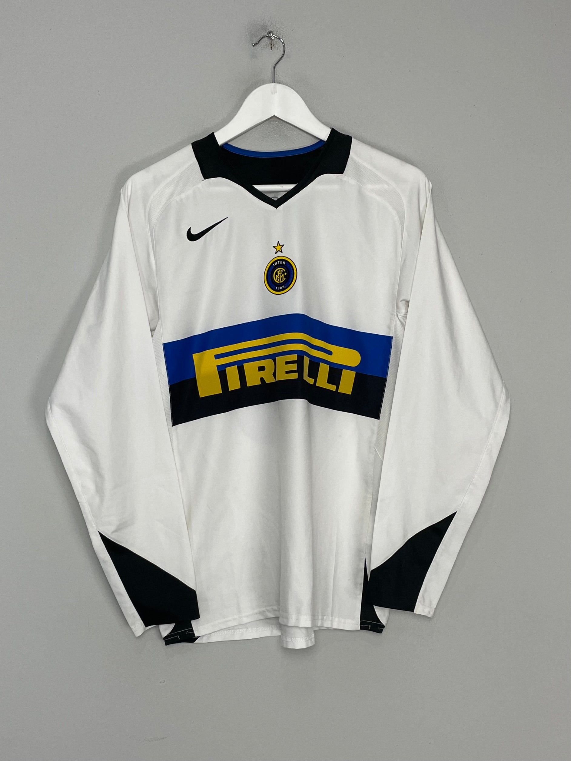 Shop 2005/06 INTER MILAN ADRIANO #10 L/S AWAY SHIRT (S) NIKE, classic football shirts, vintage football shirts & retro soccer jerseys at Cult Kits