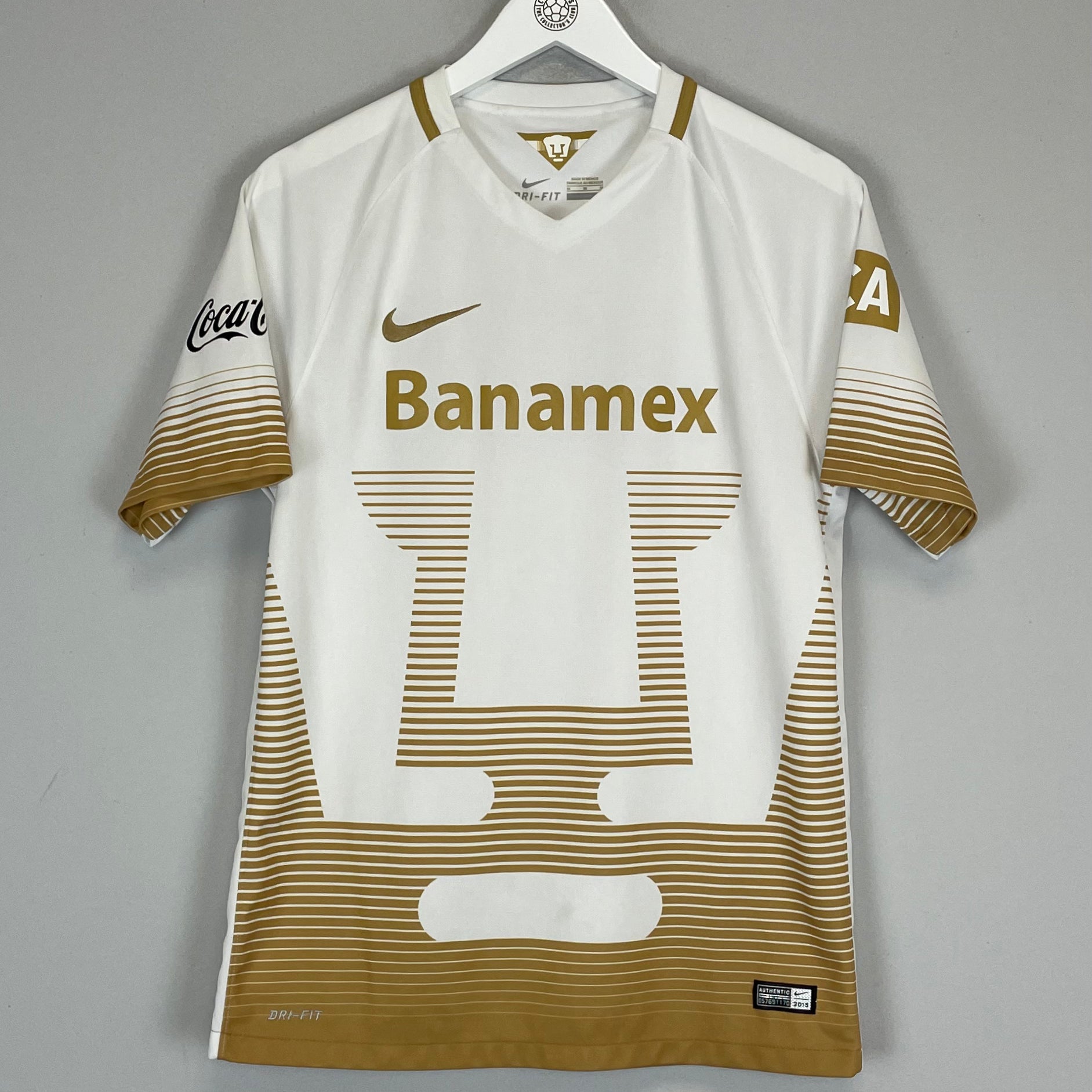 Shop 2015/16 UNAM PUMAS HOME SHIRT (M) NIKE, classic football shirts, vintage football shirts & retro soccer jerseys at Cult Kits