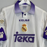 Shop 1997/98 REAL MADRID ROBERTO CARLOS #3 HOME SHIRT (M) KELME, classic football shirts, vintage football shirts & retro soccer jerseys at Cult Kits