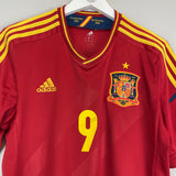 Shop 2011/12 SPAIN TORRES #9 HOME SHIRT (L) ADIDAS, classic football shirts, vintage football shirts & retro soccer jerseys at Cult Kits