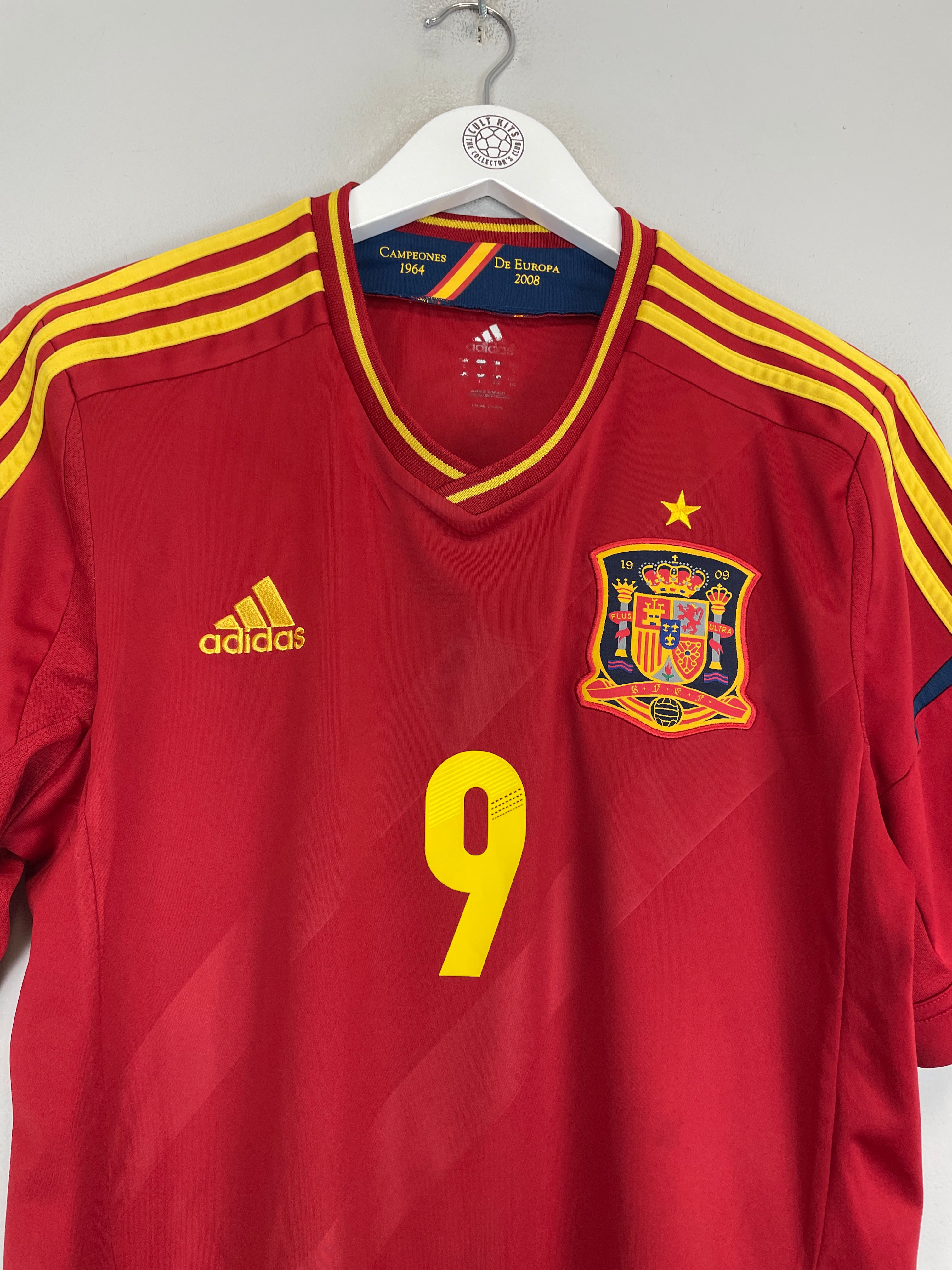Shop 2011/12 SPAIN TORRES #9 HOME SHIRT (L) ADIDAS, classic football shirts, vintage football shirts & retro soccer jerseys at Cult Kits