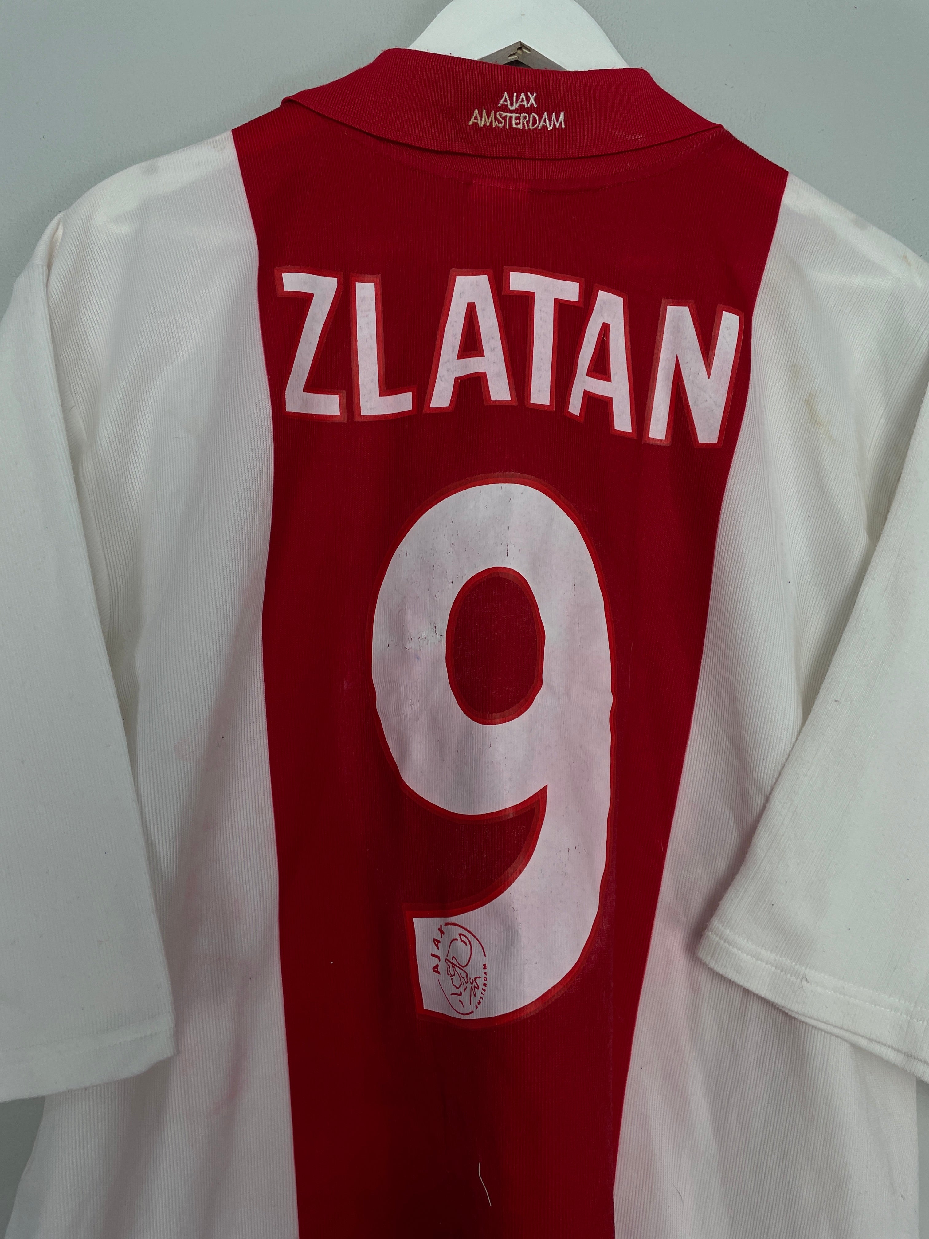 Shop 2001/02 AJAX ZLATAN #9 HOME SHIRT (XXL) ADIDAS, classic football shirts, vintage football shirts & retro soccer jerseys at Cult Kits