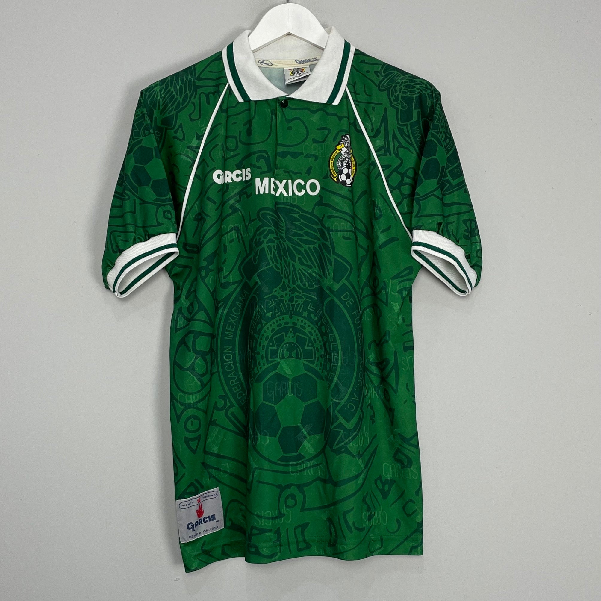 Shop 1999 MEXICO HOME SHIRT (M) GARCIS, classic football shirts, vintage football shirts & retro soccer jerseys at Cult Kits