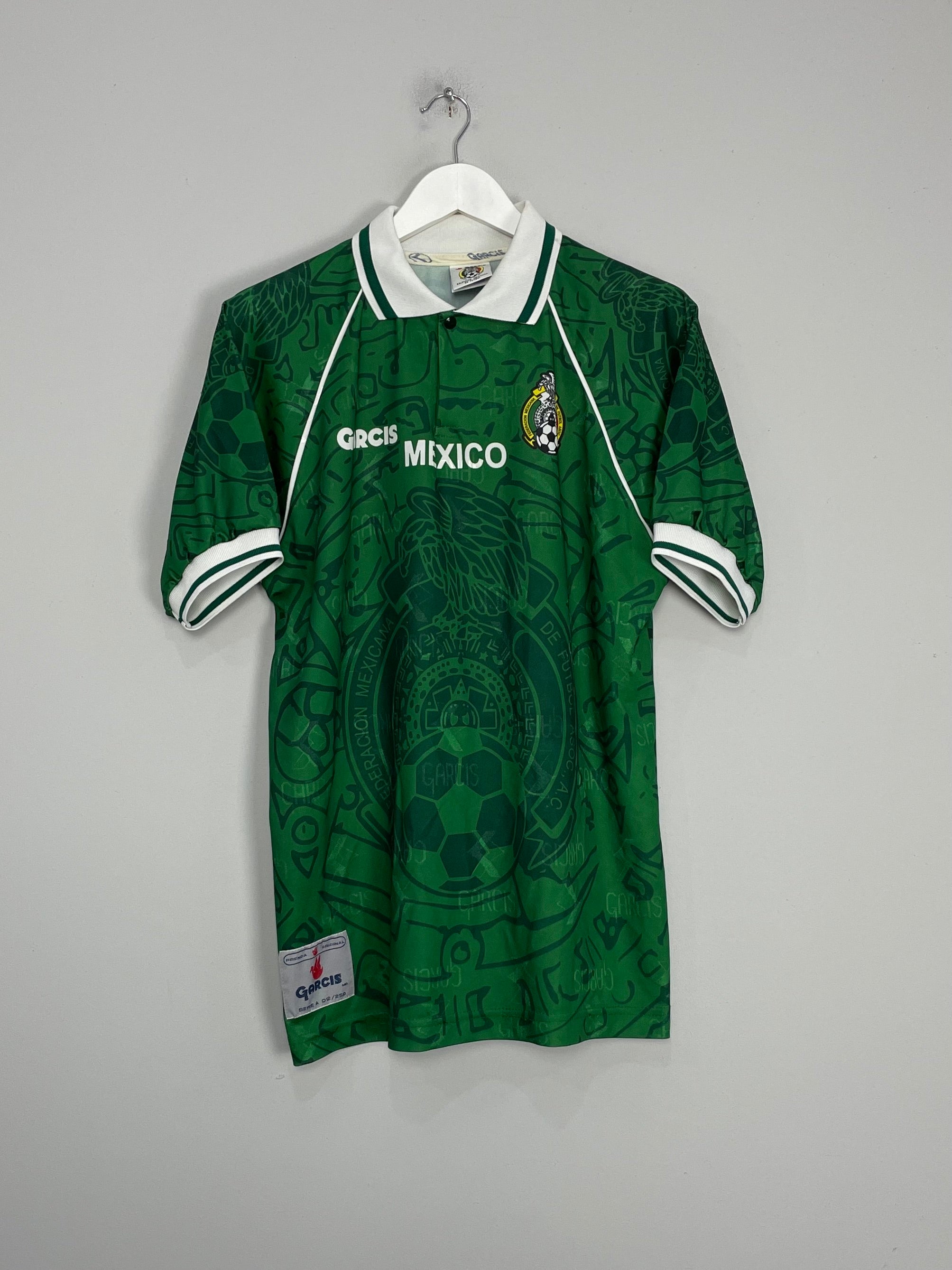 Shop 1999 MEXICO HOME SHIRT (M) GARCIS, classic football shirts, vintage football shirts & retro soccer jerseys at Cult Kits