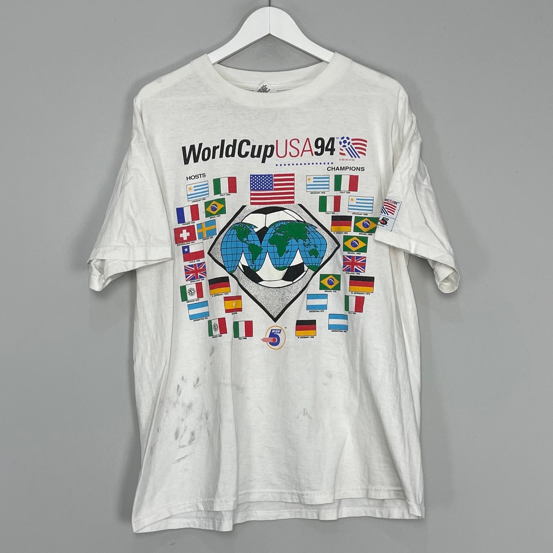 Shop 1994 USA WORLD CUP T-SHIRT (XL) OM, classic football shirts, vintage football shirts & retro soccer jerseys at Cult Kits