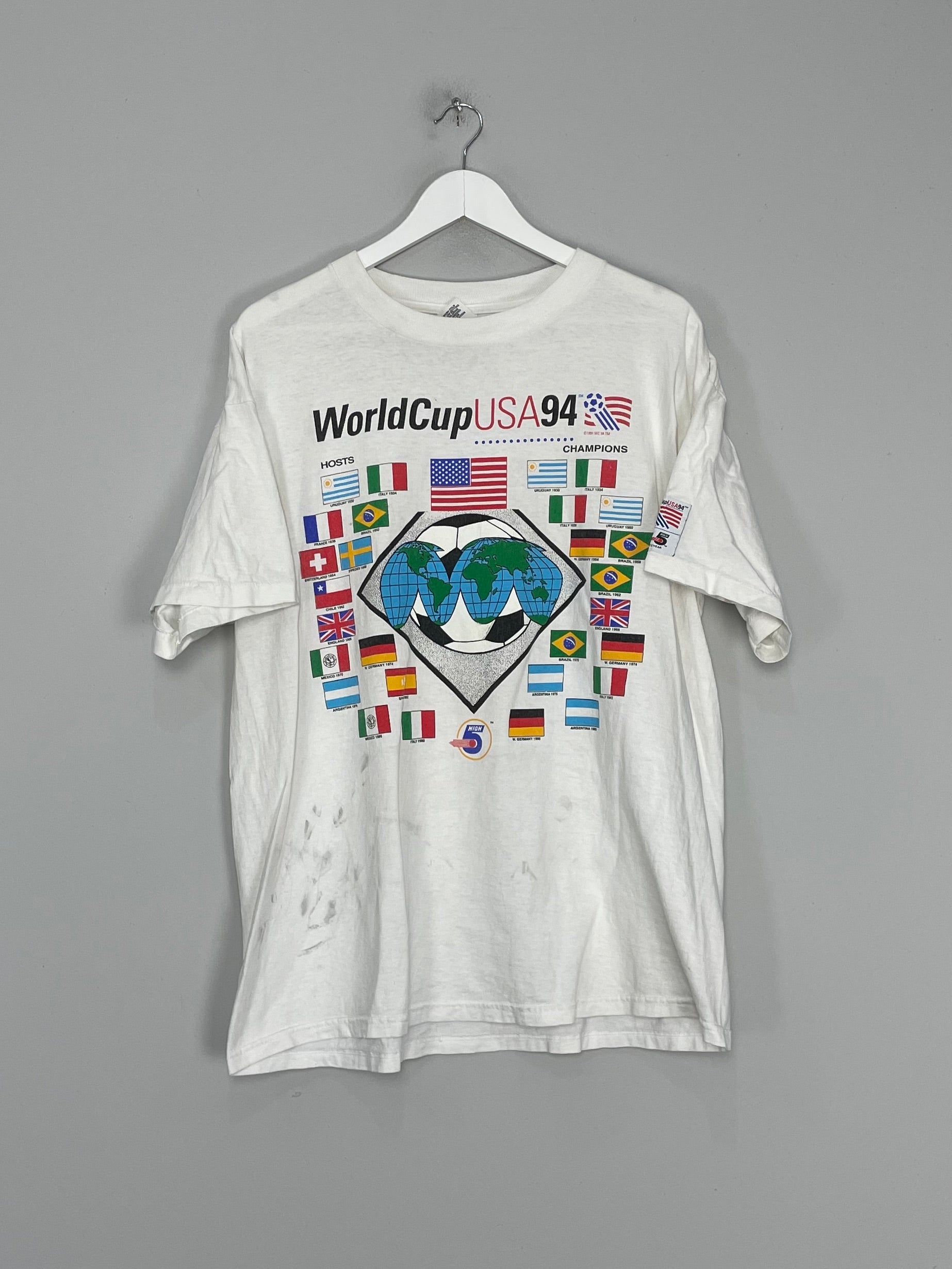 Shop 1994 USA WORLD CUP T-SHIRT (XL) OM, classic football shirts, vintage football shirts & retro soccer jerseys at Cult Kits