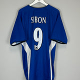 2003/05 SHEFFIELD WEDNESDAY SIBON #9 HOME SHIRT (XL) DIADORA