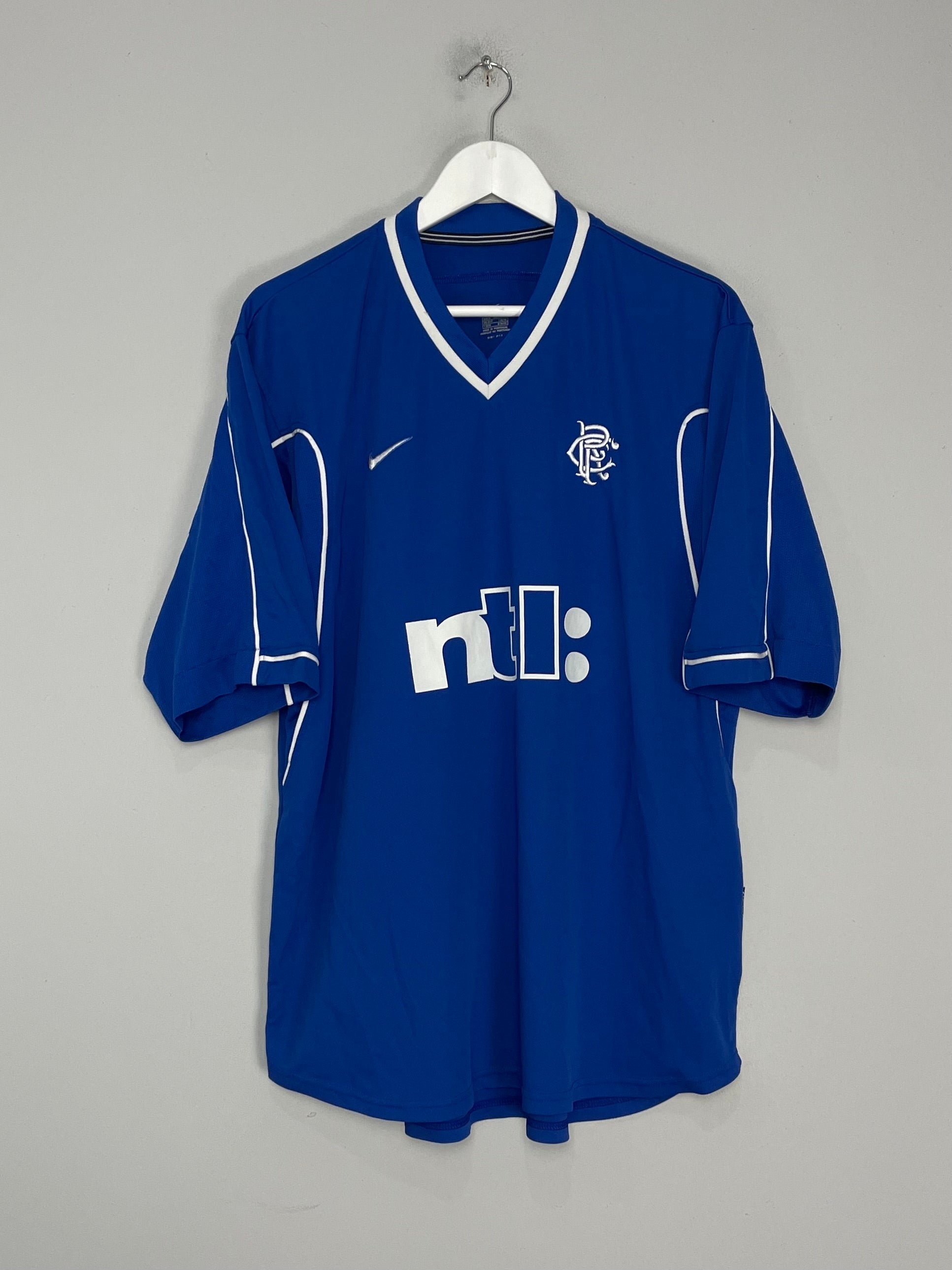 Shop 1999/01 RANGERS HOME SHIRT (XL) NIKE, classic football shirts, vintage football shirts & retro soccer jerseys at Cult Kits