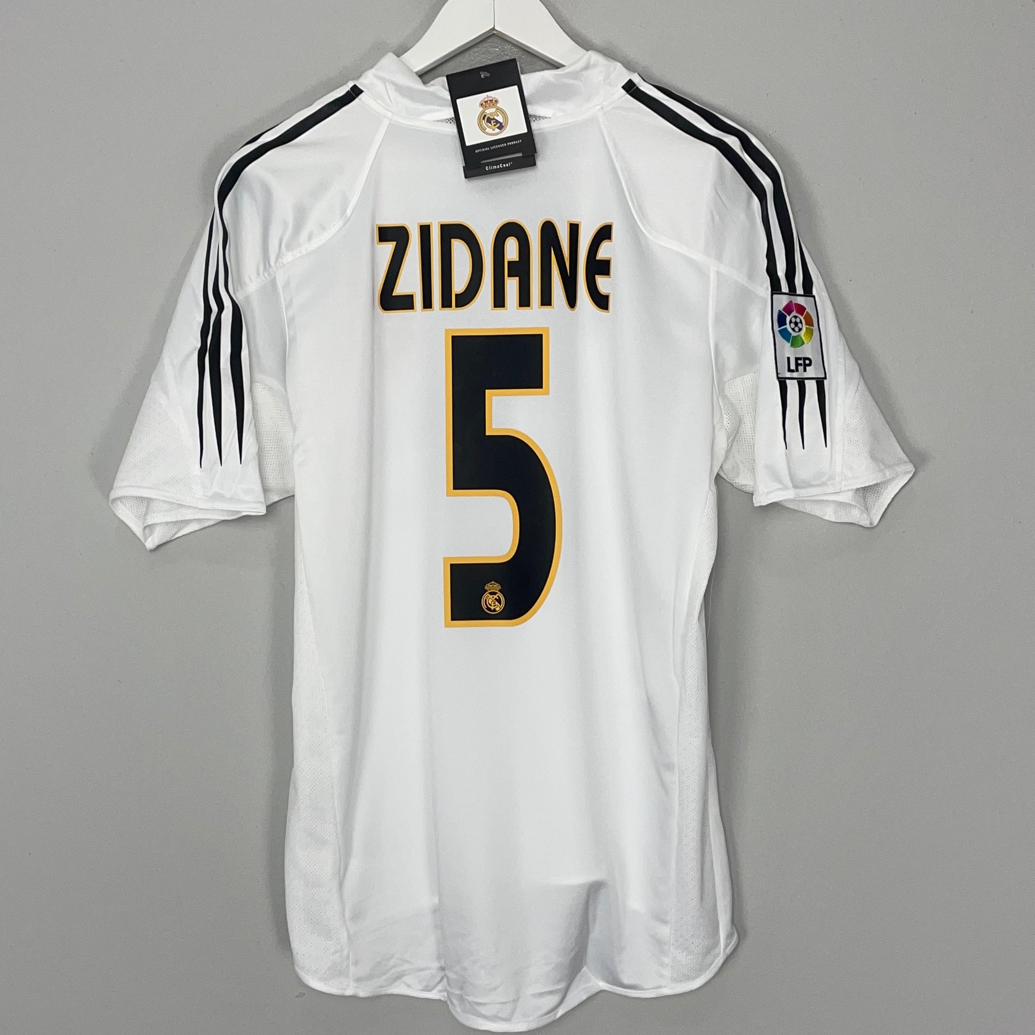 Shop 2004/05 REAL MADRID ZIDANE #5 *BNWT* HOME SHIRT (MULTIPLE SIZES) ADIDAS, classic football shirts, vintage football shirts & retro soccer jerseys at Cult Kits