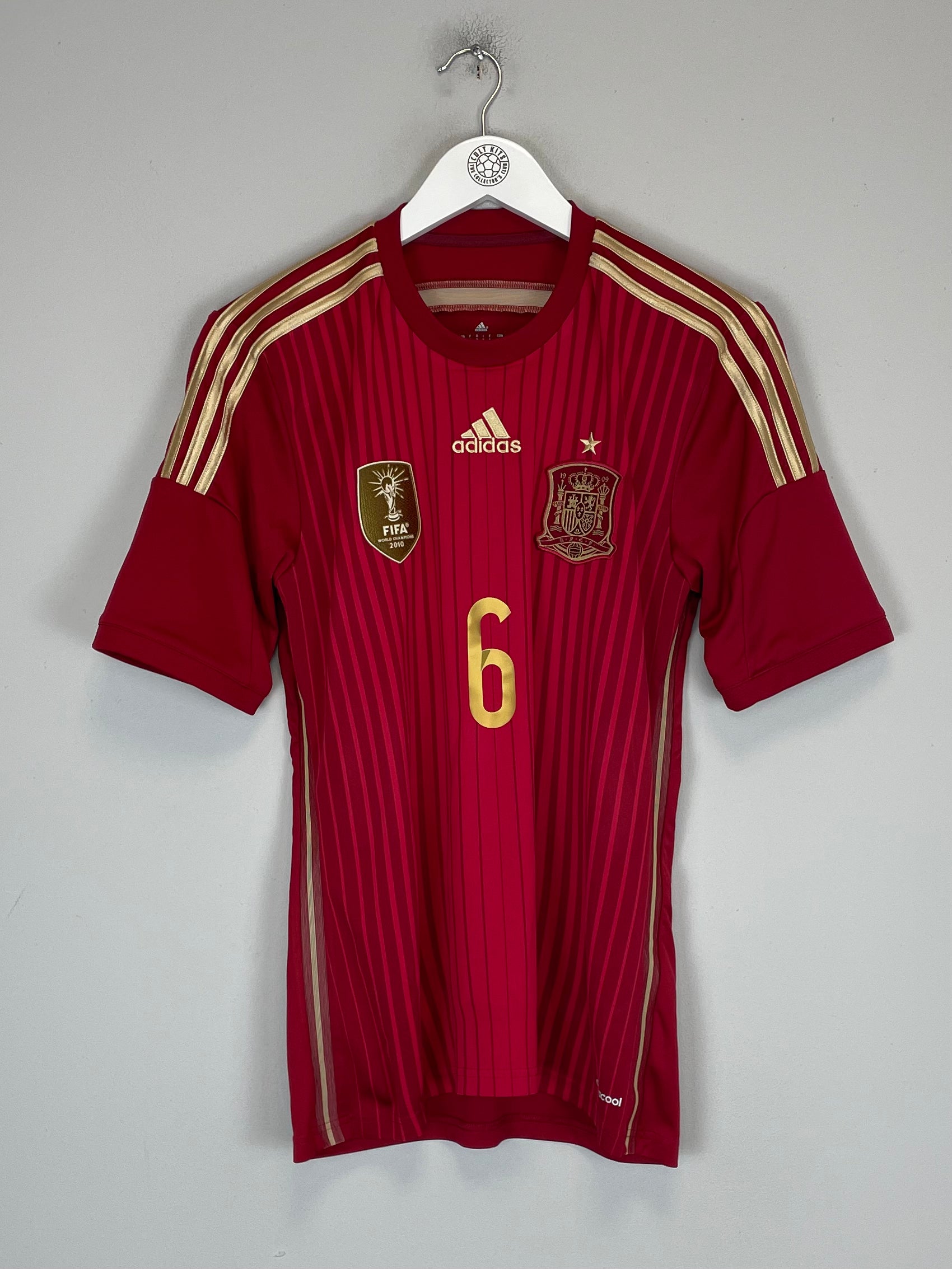 Shop 2013/15 SPAIN A.INIESTA #6 HOME SHIRT (S) ADIDAS, classic football shirts, vintage football shirts & retro soccer jerseys at Cult Kits