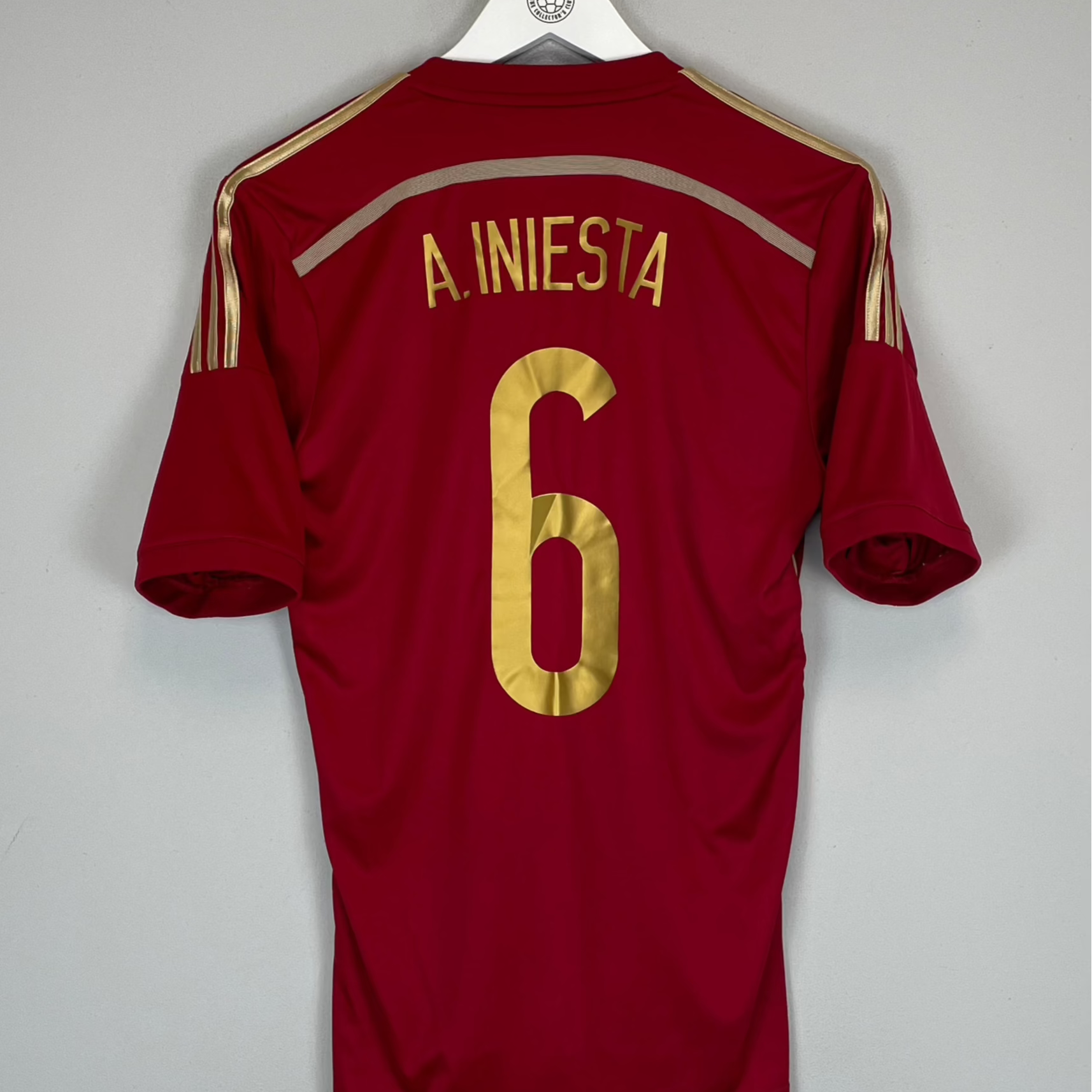 Shop 2013/15 SPAIN A.INIESTA #6 HOME SHIRT (S) ADIDAS, classic football shirts, vintage football shirts & retro soccer jerseys at Cult Kits